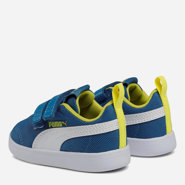 Sneakersy chłopięce na rzepy Puma Courtflex v2 Mesh V 37175907 23 (6UK) Niebieskie (4063697721869) - obraz 3
