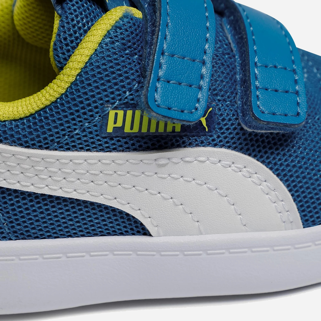 Sneakersy chłopięce na rzepy Puma Courtflex v2 Mesh V 37175907 27 (9UK) Niebieskie (4063697721906) - obraz 6