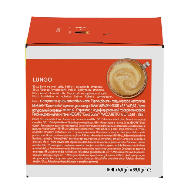 Набор Кофе в капсулах NESCAFE Dolce Gusto Lungo 3 упаковки х 16 шт (8445290862907) - Фото 6 Набор Кофе в капсулах NESCAFE Dolce Gusto Lungo 3 упаковки х 16 шт (8445290862907) - изображение 6