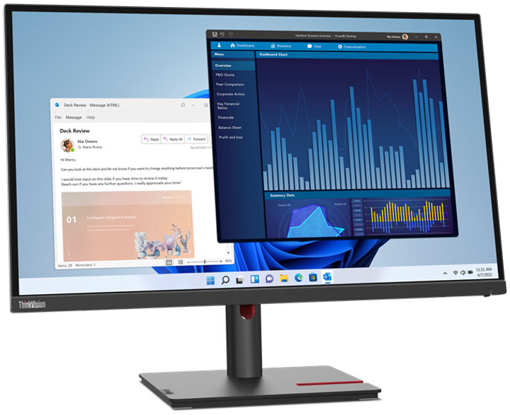 Monitor 27" Lenovo ThinkVision T27hv-30 Raven Black (63D6UAT3EU) - obraz 3