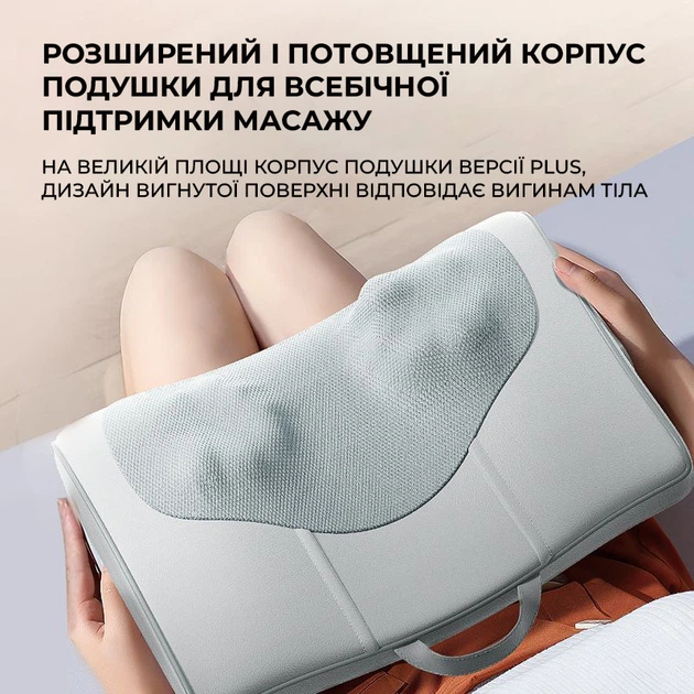 Многофункциональная массажная подушка RETTER TwentyFingers имитация пальцев рук техника 3D массажа с функцией горячего компресса White - изображение 5