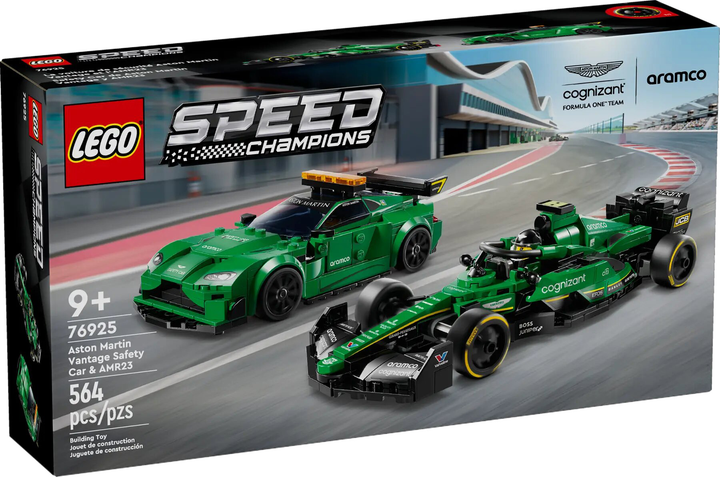 Zestaw klocków Lego Speed Champions Samochód bezpieczeństwa Aston Martin i AMR23 564 elementy (76925) - obraz 1