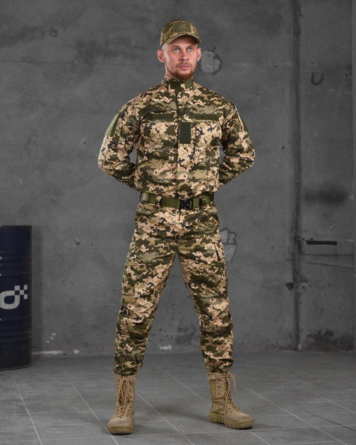 Тактический уставной костюм 4в1 штаны+китель+кепка+ремень S пиксель (87481) - изображение 1