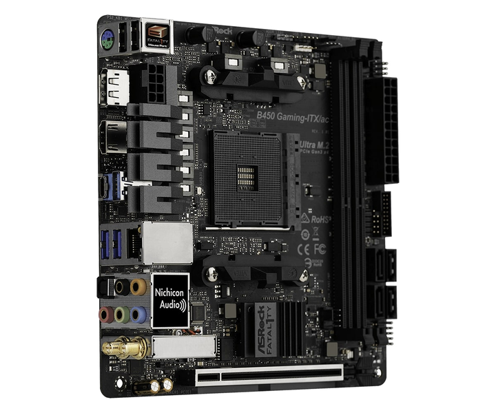 Материнская плата ASRock Fatal1ty B450 Gaming-ITX/AC – фото