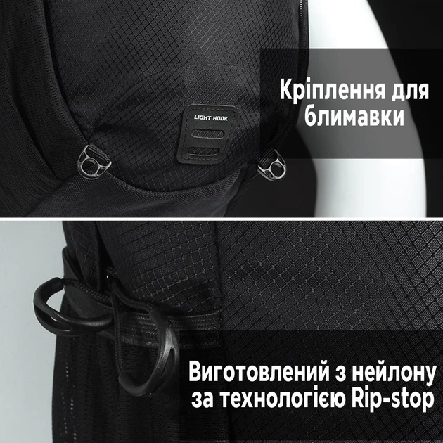 Вело рюкзак Rhinowalk X20801B 20 л Ripstop Черный (RWK-X20801B-4516) - изображение 6
