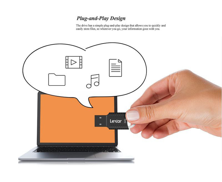 Флешка Lexar JumpDrive V40 32GB USB 2.0. Черная - изображение 6