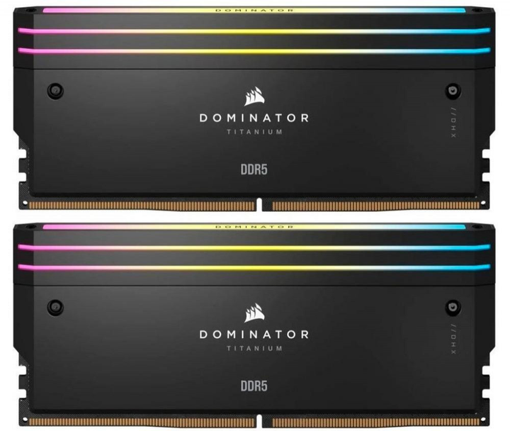 Оперативна пам'ять Corsair DDR5-6600 98304MB PC5-52800 (Kit of 2x49152) Dominator Tiatinum (CMP96GX5M2B6600C32) - зображення 1