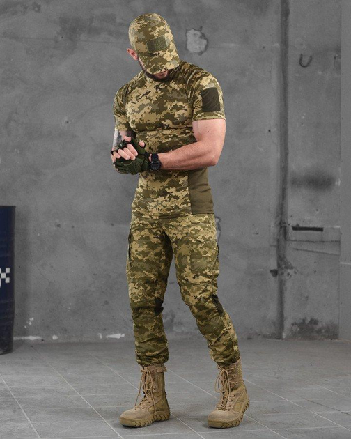 Тактический летний костюм 3в1 штаны+футболка+кепка S пиксель (87429) - изображение 2