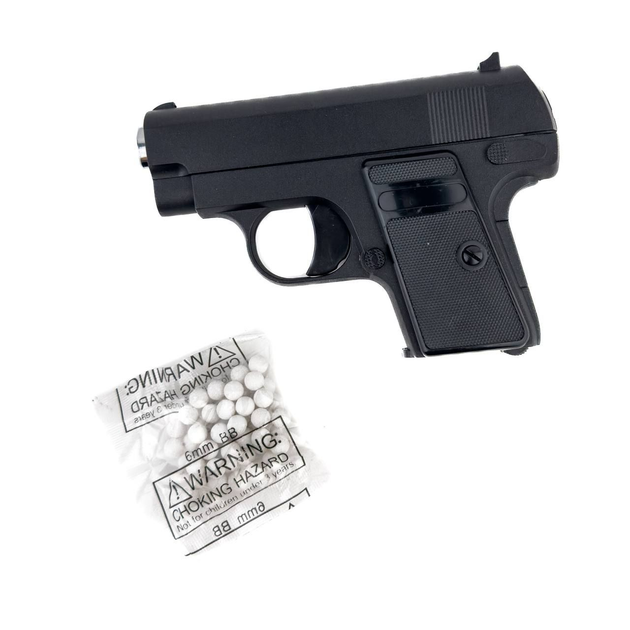 Страйкбольний пістолет G9 Кольта 25 з кульками 11.5 см чорний - зображення 2