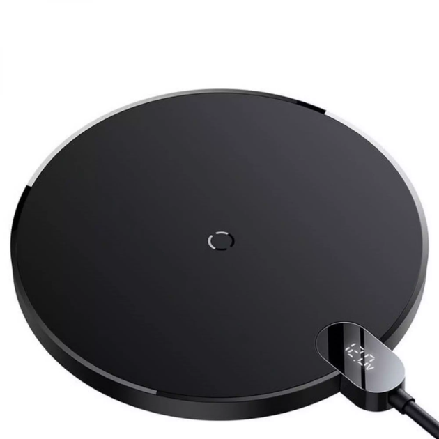 Бездротовий зарядний пристрій Baseus Digital LED Display Gen 2 Wireless Charger 15W Black (CCED000001) - Фото 4 Бездротовий зарядний пристрій Baseus Digital LED Display Gen 2 Wireless Charger 15W Black (CCED000001) - изображение 4