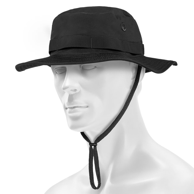 Панама Sturm Mil-Tec US GI Trilaminat Boonie Hat Black M (12326002) - зображення 1