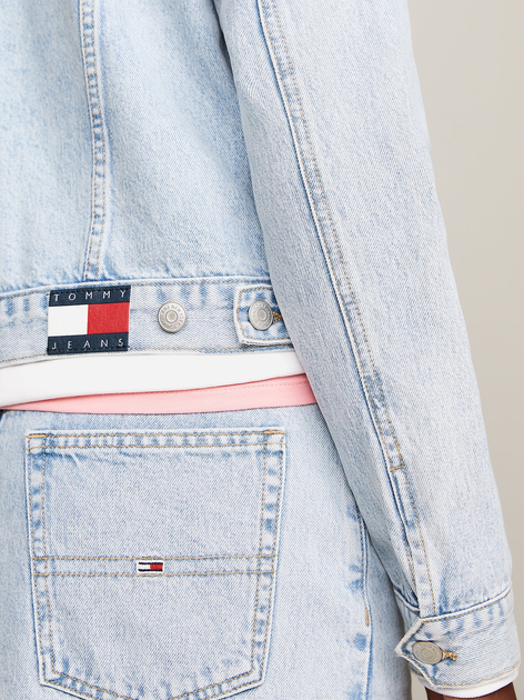 Kurtka jeansowa damska Tommy Jeans DW0DW17661-1AB XS Błękitna (8720646683413) - obraz 4