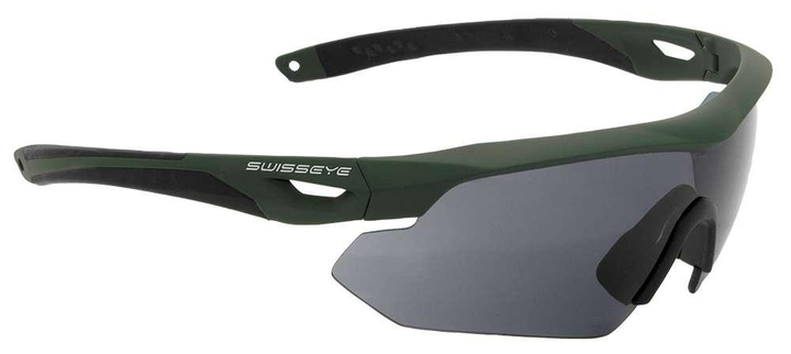 Тактичні захисні окуляри для стрільби Swiss Eye Nighthawk олива - зображення 2