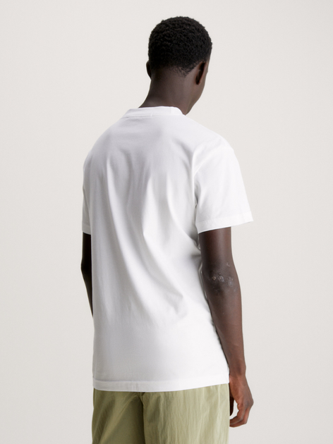 Koszulka męska bawełniana Calvin Klein Jeans J30J324671-YAF 2XL Biała (8720109047851) - obraz 2