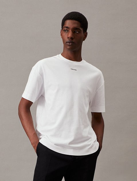 Koszulka męska bawełniana Calvin Klein K10K112487-YAF S Biała (8720109252422) - obraz 1