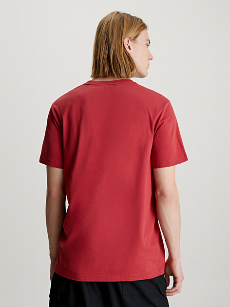 Koszulka męska bawełniana Calvin Klein Jeans J30J325268-XA0 M Bordowa (8720109355659) - obraz 2