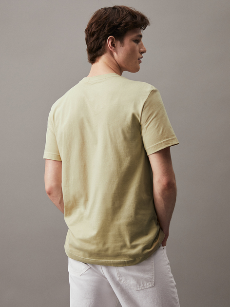 Koszulka męska bawełniana Calvin Klein Jeans J30J325268-LFU L Oliwkowa (8720109367119) - obraz 2