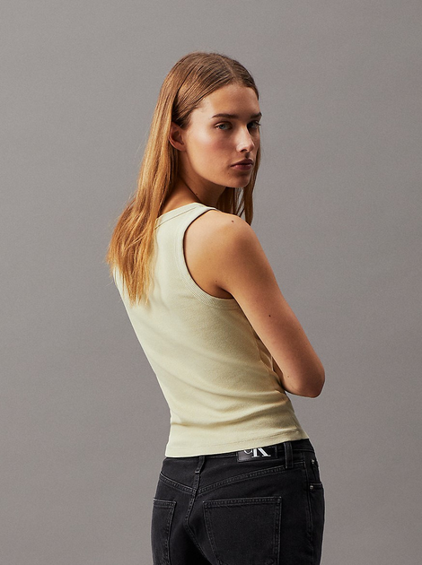 Koszulka na ramiączkach damska Calvin Klein Jeans J20J223160-LFU S Oliwkowa (8720109371390) - obraz 2