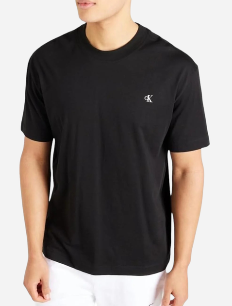 Koszulka męska bawełniana Calvin Klein Jeans J30J325699-BEH 2XL Czarna (8720109452266) - obraz 1