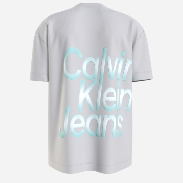 Футболка бавовняна чоловіча Calvin Klein Jeans J30J325699-PC8 S Світло-сіра (8720109457896) - зображення 2