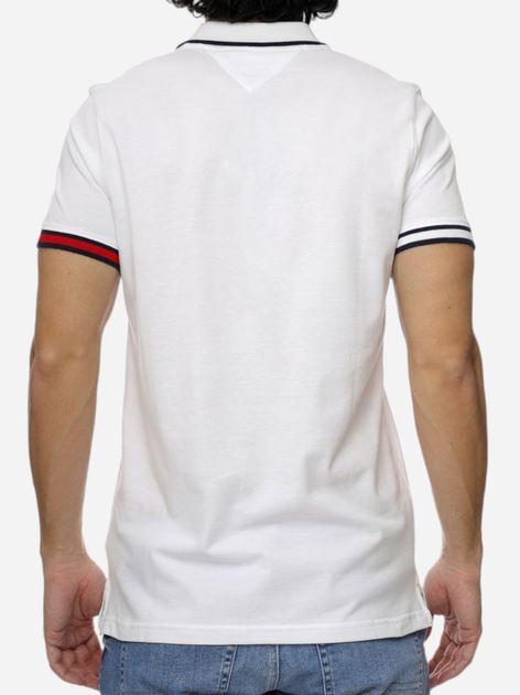 Koszulka polo męska Tommy Jeans DM0DM12963-YBR 2XL Biała (8720116608175) - obraz 2