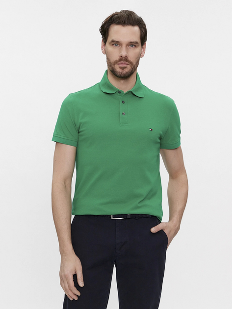 Koszulka polo męska Tommy Hilfiger MW0MW17771-L4B L Zielona (8720646284955) - obraz 1