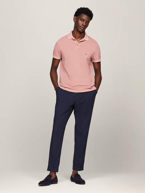 Koszulka polo męska Tommy Hilfiger MW0MW34757-TJ5 L Brzoskwiniowa (8720646406869) - obraz 3