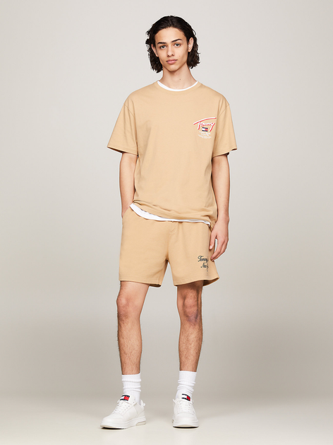 Koszulka męska bawełniana Tommy Jeans DM0DM18574-AB0 3XL Piaskowa (8720646752737) - obraz 3