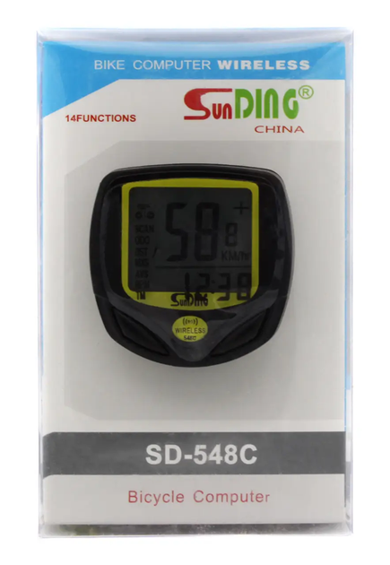 Велокомпьютер SunDing SD-548C (беспроводной), 14 функций N3E7PZU943 - изображение 4