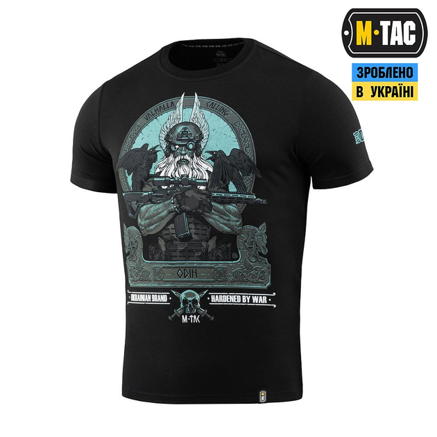 Тактическая M-Tac футболка Odin Mystery Black черная 2XL - изображение 1