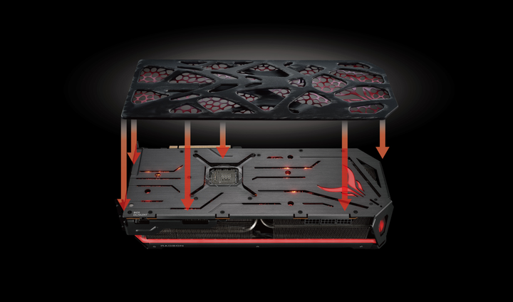 Płyta tylna PowerColor Generative Swappable Backplate Red Devil RX 7000 Series Devil Skin (SBP-790002) - obraz 7