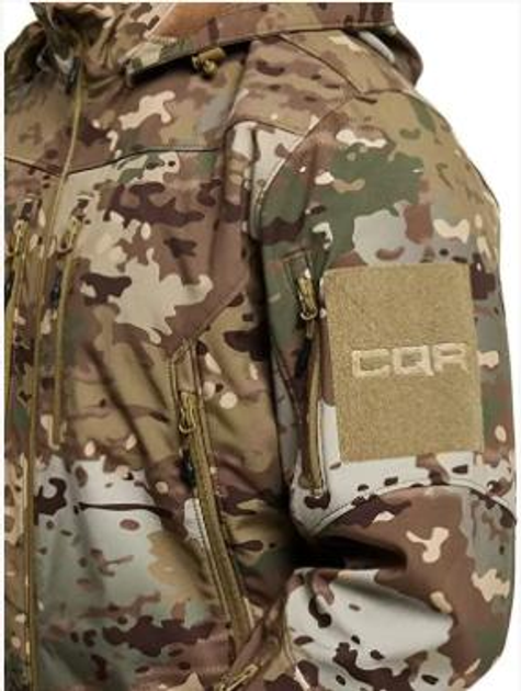 Куртка тактична чоловіча флісова CQR Soft Shell, мультикам, CQR-XL - зображення 2