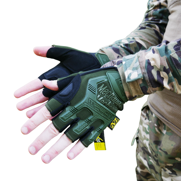 Перчатки тактические беспалые Mechanix MXK-2 Олива M - изображение 1