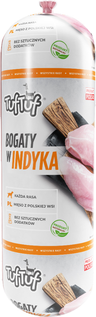 Kiełbaski dla psów TufTuf Indyk 12x900 g (5903802476293) - obraz 1