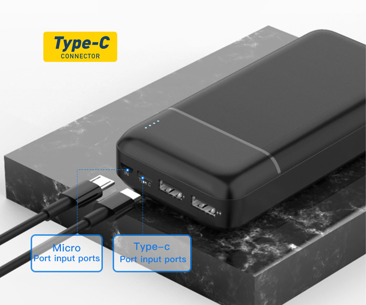 Powerbank Platinet 20000 mAh Black (PMPB20W706B) - obraz 8