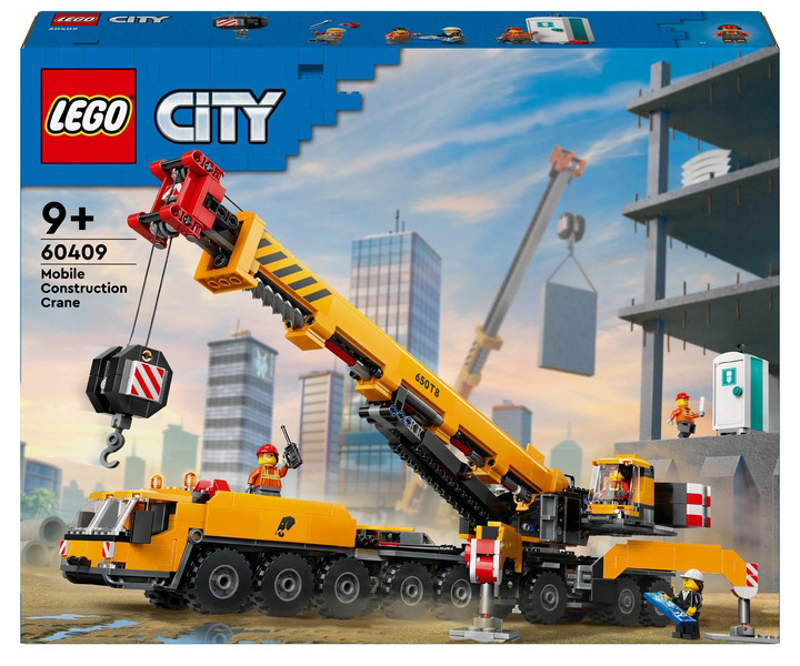 Zestaw klocków LEGO City Żółty ruchomy żuraw 1116 elementów (60409) - obraz 1