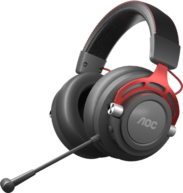 Słuchawki AOC GH401 Wireless Black Red (4038986631013) - obraz 2