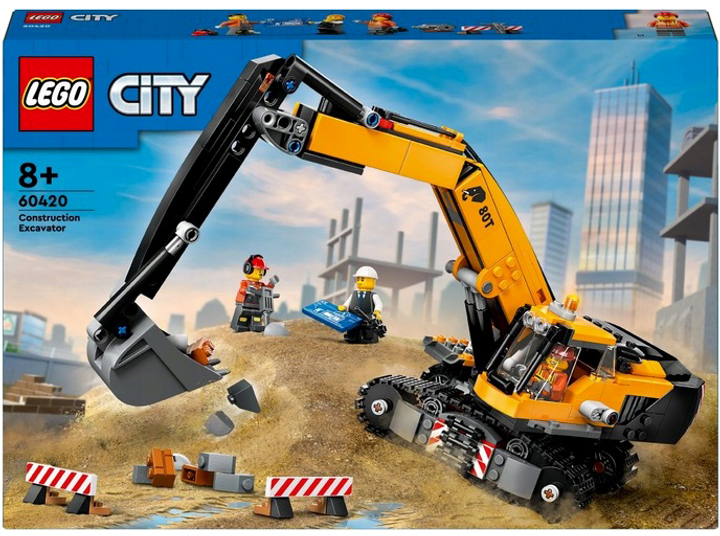 Конструктор LEGO City Жовтий будівельний екскаватор 633 деталі (60420)  - зображення 1