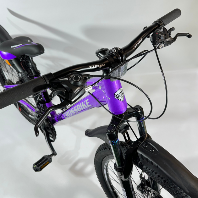 Гірський велосипед CrossBike 24" Everest Рама-11" фіолетовий - Фото 8 Гірський велосипед CrossBike 24" Everest Рама-11" фіолетовий - зображення 8