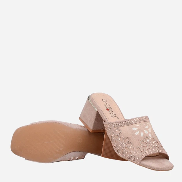 Klapki mule damskie S.Barski KV-612-1 40 Nude (5905677106732) - obraz 5