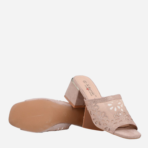 Klapki mule damskie S.Barski KV-612-1 40 Nude (5905677106732) - obraz 5