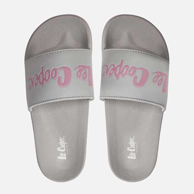 Жіночі шльопанці Lee Cooper LCW-24-42-2486LA 39 25 см Сірий/Рожевий (5904292160693) - зображення 5