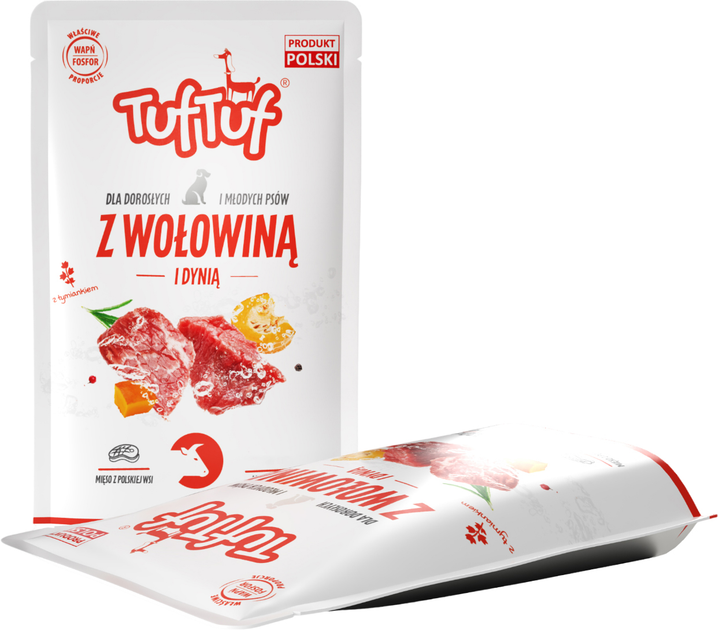 Mokra karma dla psów TufTuf Wołowina z dynią 10x300 g (5903802473940) - obraz 2