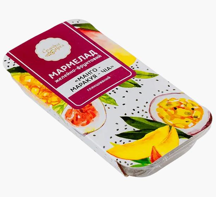 Мармелад натуральный фруктовый без сахара "Манго-маракуя-чиа" ТМ ...