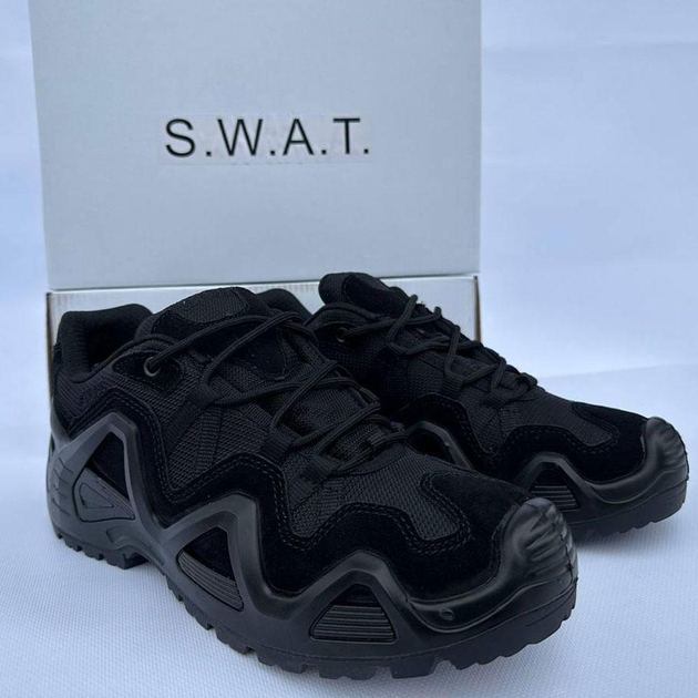 Кросівки SWAT з сітчастими вставками на протекторній підошві чорні розмір 42 - зображення 1
