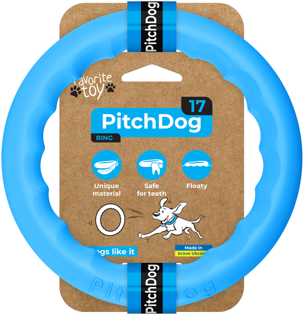 Pierścień do portowania Pitch Dog 17 cm Niebieski (4823089361314) - obraz 1