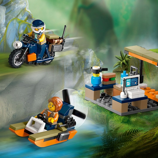 Конструктор LEGO City Вертоліт у базовому таборі для дослідження джунглів 881 деталі (60437)  - зображення 12
