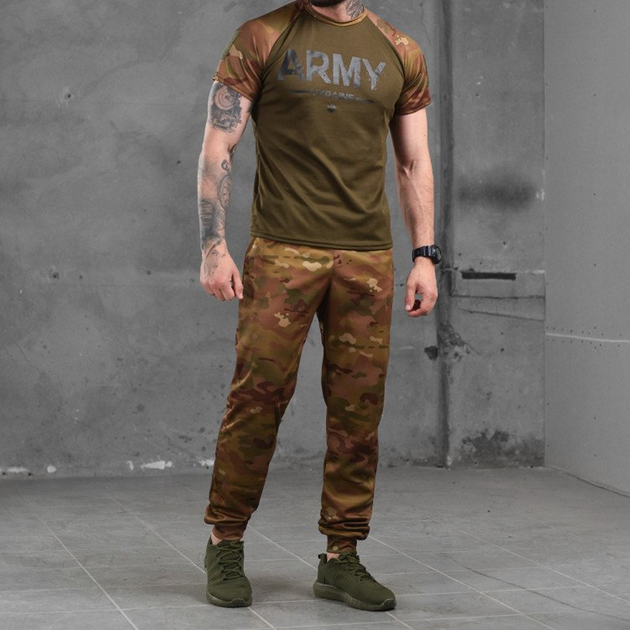 Летний мужской костюм Army Coolmax футболка + штаны мультикам размер 2XL - изображение 1
