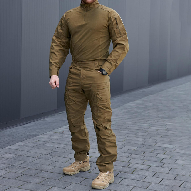 Чоловічий костюм Tactical Group Gen 5 ріп-стоп убакс + штани койот розмір L - зображення 1