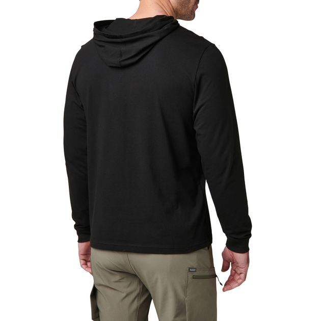 Реглан з капюшоном 5.11 Tactical® 5.11 Hooded Long Sleeve XL Black - зображення 2